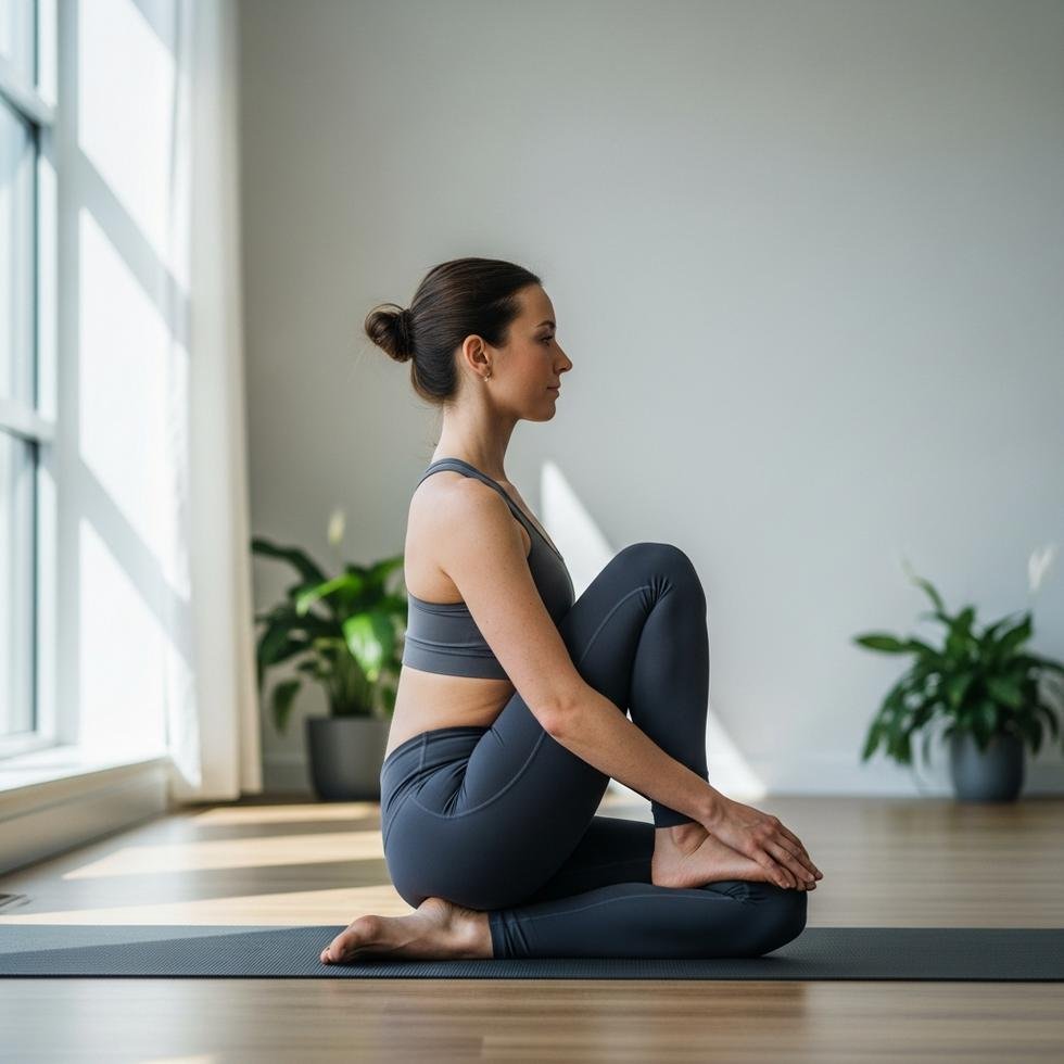 Hatha Yoga 14 Halve lotus Ardha Padmasana