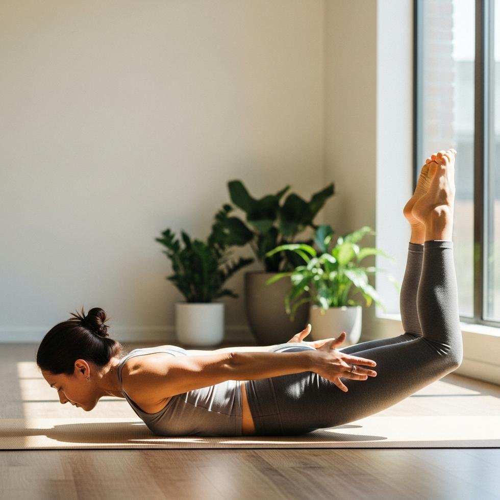 Hatha Yoga 5 Sprinkhaan Salabhasana