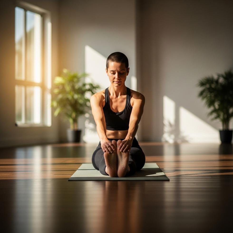 Vinyasa Yoga 10 Gebonden hoek (zittend) Baddha Konasana